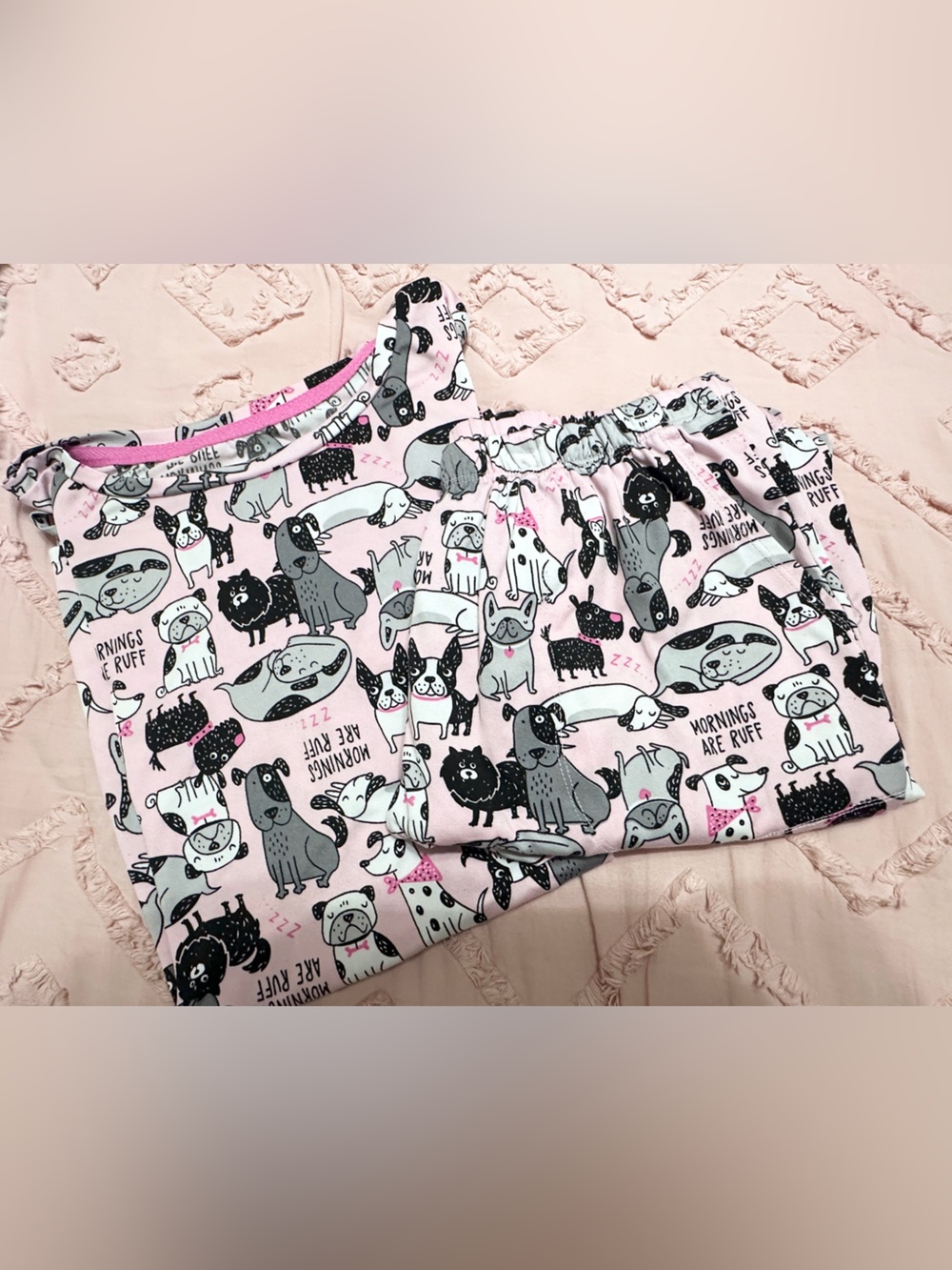 Secret Treasures Pink Dog-Print Pajama Set